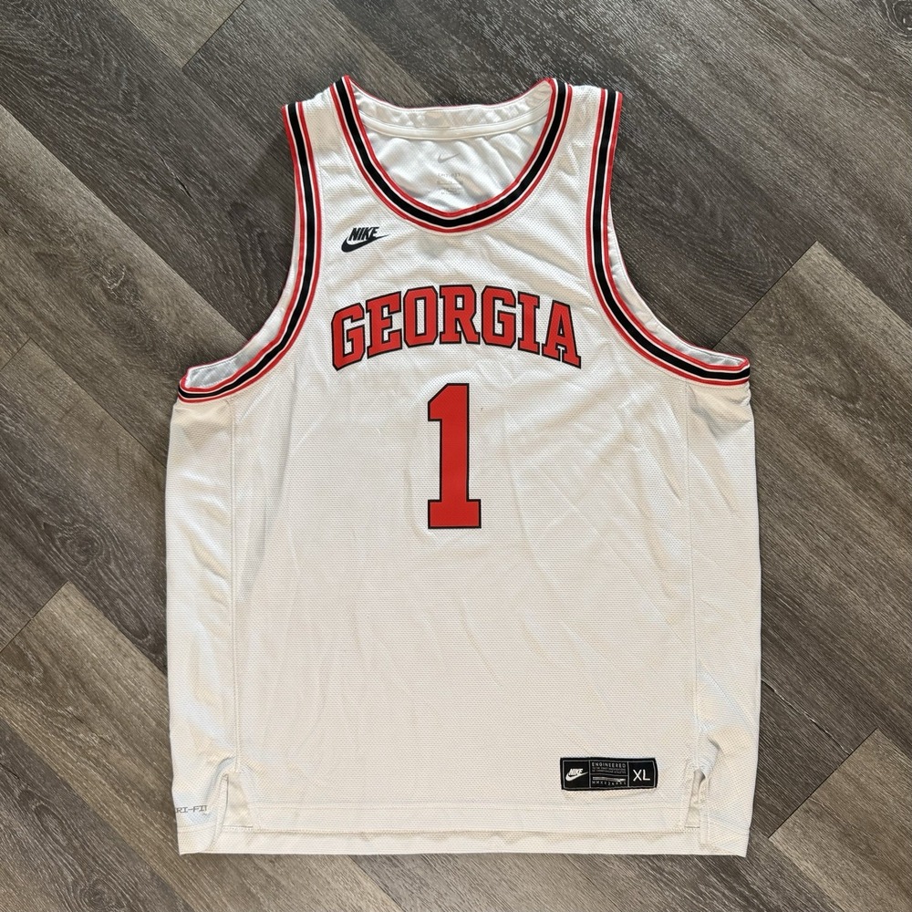 Georgia Bulldogs Official Nike Basketball Jersey - White - Size: XL